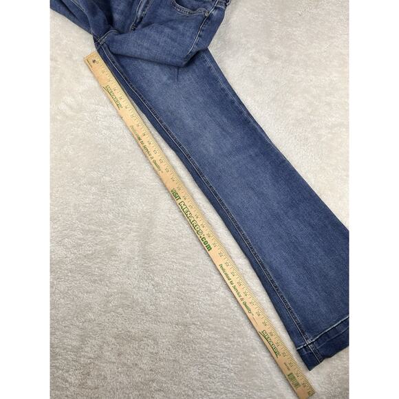 Rock and Roll Cowgirl High-Rise Trouser Jeans in Medium Wash Blue SZ W27/36L - Picture 6 of 9